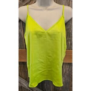 NWOT Ettitude Sateen Lounge Sleep Camisole V Neck Lime Small NEW bamboo lyocell